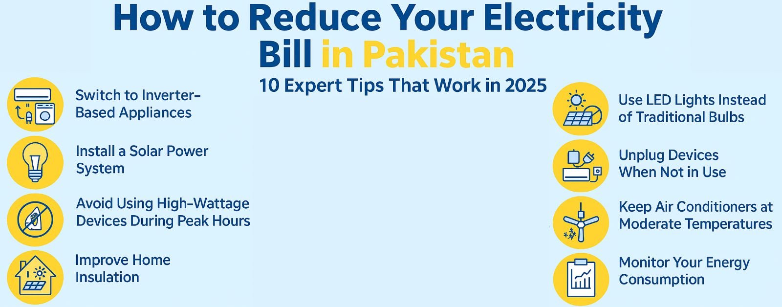 Reduce Electricity Bill in Pakistan – 10 Proven Tips in 2025